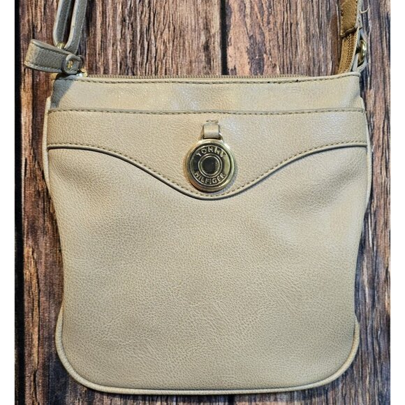 Tommy Hilfiger Handbags - Tommy Hilfiger Crossbody Bag Purse Pockets Adjustable Strap Faux Leather 8" x 8"